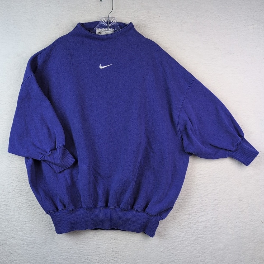 Nike Sportswear Phoenix Oversized Sweatshirt Women's Small 3/4 Fleece Lapis Blue